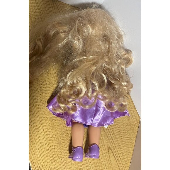 Disney Princess Rapunzel Doll 15" Blonde Hair Purple Dress Tiara - Picture 6 of 9